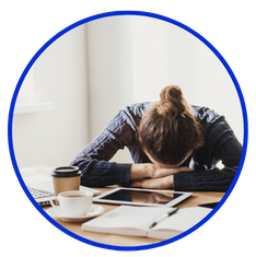 Tired and Overwhelmed business owner