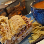 Roast turkey, honey roast ham, sage & onion stuffing, cranberry sauce. Roast turkey, honey roast ham, sage & onion stuffing, cranberry sauce.